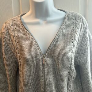 Grey quarter zip sweater